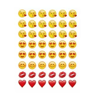 6 листов/упаковка любовь и поцелуй emoji наклейка самая попу