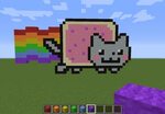 nyan cat Pixel art, Nyan cat, Minecraft pixel art