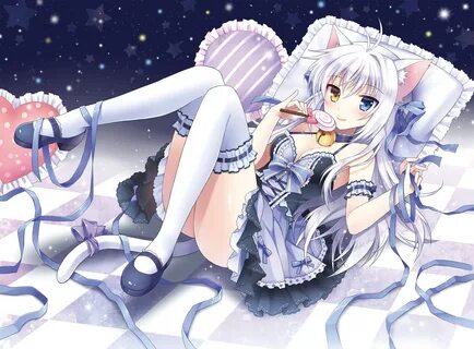 animal ears bell bicolored eyes bow candy catgirl dress loli