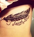 Isaiah 40:31 Tattoos for guys, Tattoos, Feather tattoos