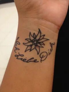 Edelweiss Edelweiss tattoo, Flower wrist tattoos, Tattoos fo