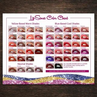 LipSense Color Chart, 50 Colors, LipSense Senegence, 2017 Fa