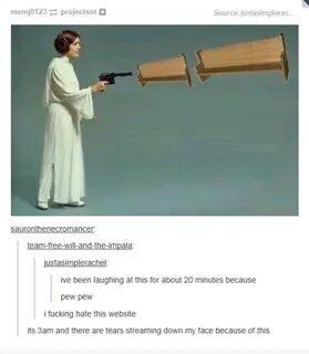 Pew Pew! Princess Leia Tumblr funny, Funny tumblr posts, Sta