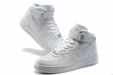 Купить кроссовки Nike Air Force High Men белые (all white)