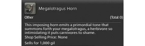 Megalotragus Horn Ffxiv 3 Images - Ffxiv How To Get The Mega