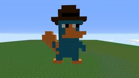 Easy Minecraft Pixel Art Tutorial - Perry the Platypus - You