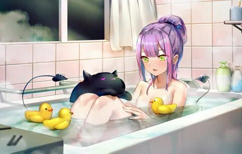 demon, bathroom, ducks, Towa Tokoyami ...anime.goodfon.