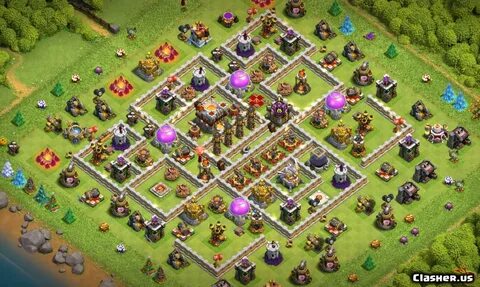 Copy Base Town Hall 11 TH11 Farm/Trophy base #376 With Link 