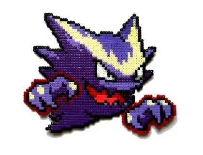 #093 - Haunter Pixel art pokemon, Hama beads pokemon, Pokemo