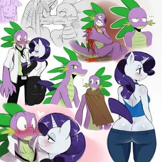 #640669 - grimdark, suggestive, artist:ss2sonic, rarity, spike, twilight sparkle