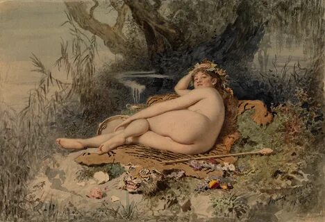 Viktor Alexejewitsch Bobrof Nude on a Tiger Skin (1885) Mutu