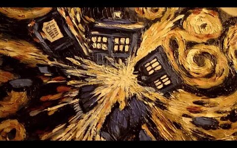 Wallpaper Painting of Vincent Van Gogh - Tardis " On-desktop