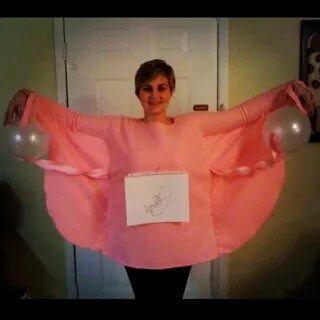 Throw back Thursday. When I went as a uterus for Halloween. 