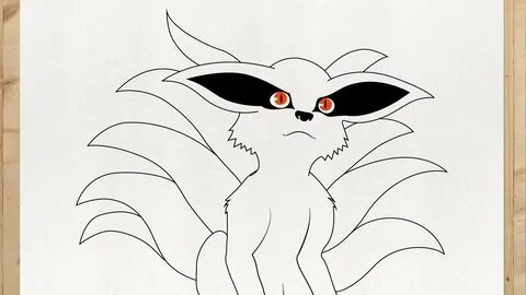 Como desenhar a KURAMA (Raposa de Nove Caldas) do Naruto - p