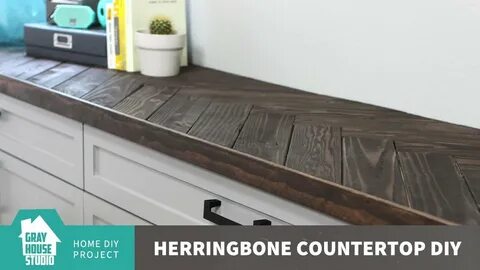 Gray House Studio - Wood Herringbone Countertop DIY