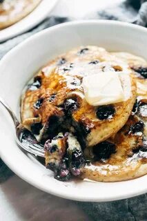 Fluffiest Blueberry Pancakes Recipe - Pinch of Yum