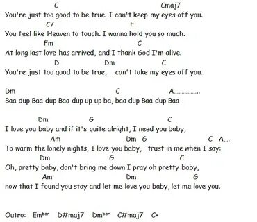 Chord Lagu Can't Take My Eyes Off You - Chord Lagu Blog