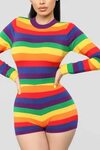 It's The Pride In Me Romper - MultiColor Rainbow outfit, Col