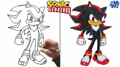 How to Draw Shadow the Hedgehog from Sonic Characters Step b