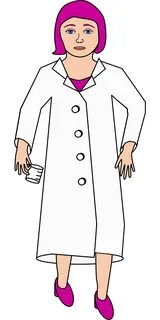 Chemist, Female person in Lab Coat, illustration free image 