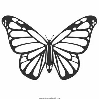Free Butterfly Stencil Monarch Butterfly Outline And Silhoue