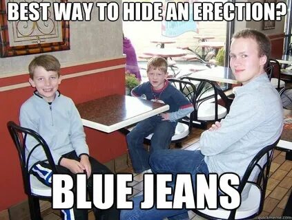 best way to hide an erection? blue jeans - Innocent Greg - q