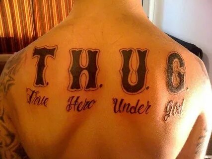 Big lettered Thug Tattoos tattoos ♡ ■