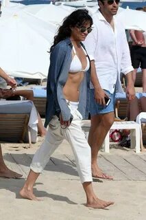 Michelle Rodriguez in White Bikini Top -03 GotCeleb