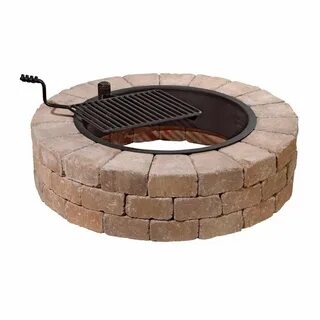 Necessories Grand 48 in. Fire Pit Kit in Desert with Cooking