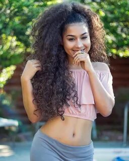 Asian girl with naturally curly hair