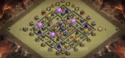 Best Anti 2 Stars War Base TH9 with Link, Anti Air / Dragon 