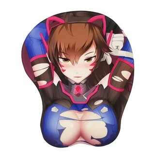 D.VA Anime Boobs Gaming 3D Mouse Pads with Wrist Rest 2Way Skin.