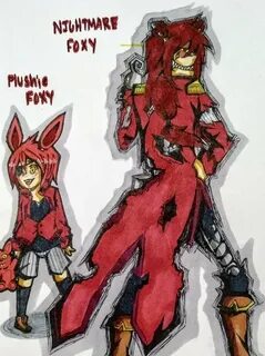 Human!Nightmare Foxy and Plushie Foxy Five Nights At Freddy'