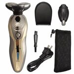 Luckyfine 3 in 1 3d electric rechargeable razor beard nose t