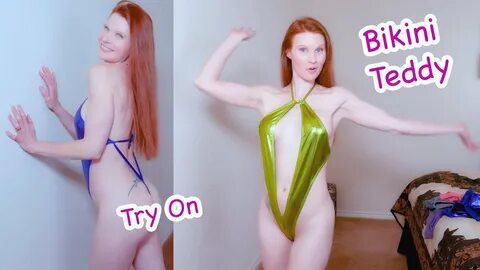 Bikini Teddy Try On Haul Review Preview Blue Green Garment -