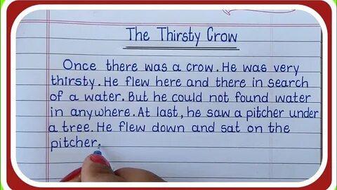 The Thirsty Crow Story in English Writing/English Story Writ