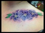 My African violets tattoo Violet tattoo, Violet flower tatto
