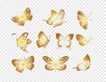 Бесплатная загрузка иллюстрация золотых бабочек, евклидова б