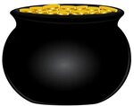 Gold Clip art - Black Pot of Gold PNG Clip Art Image png dow