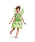 Classic Tinkerbell Girls Fancy Dress Peter Pan Disney Fairy 