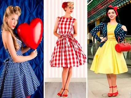 Vestidos de época retro, Vestidos de los 50s, Moda de los añ