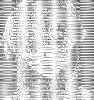 Picture of Yuno made from text symbols ASCII art Ascii art, 