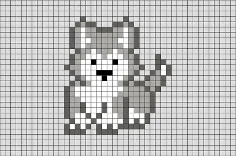 Pixel art, Easy perler bead patterns, Pixel art grid