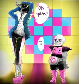 Contest entry: Sans and Mettaton. by KagedFreedom on Deviant