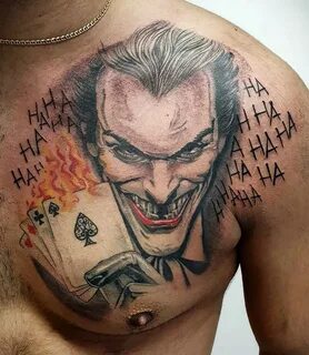 Leering Joker Tattoo Idea