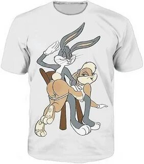 Women Men Catoon Bugs Bunny Face Lola Print Casual 3D T-Shir