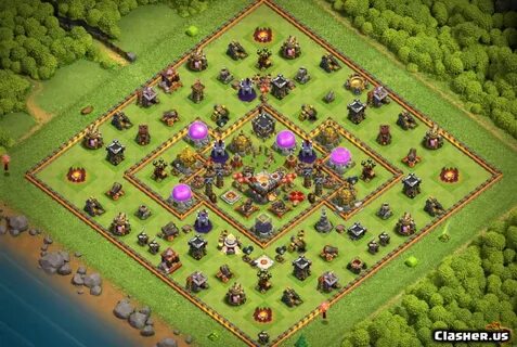 Town Hall 11 TH11 Farm/Trophy base #635 With Link 6-2020 - F