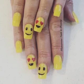 Black Nails With Smiley Face - Draw-level