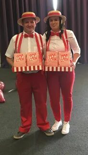 Popcorn vendor fancy dress. Circus outfits, Circus halloween