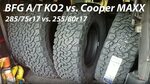 34's! BFGoodrich A/T KO2 285/75r17 vs. Cooper MAXX 255/80r17